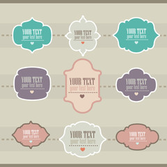 Set of retro style labels Vector illustration