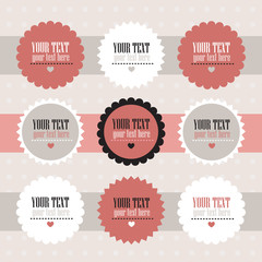 Set of retro style labels Vector illustration