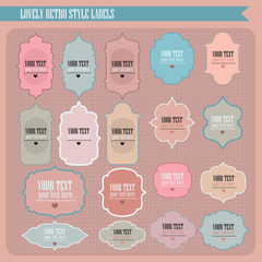 Set of retro style labels Vector illustration