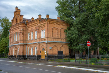 Fototapeta premium Biysk, the building of the former real school