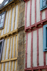 Fototapeta na wymiar Quimper. Maisons à colombage dans le centre historique. Finistère. Bretagne 