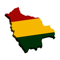 Obraz premium 3D Vector. Map of Bolivia