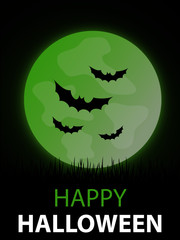 Halloween Fledermaus Grußkarte (Happy Halloween)