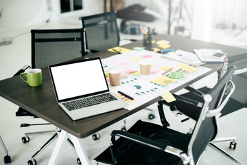 creativity brainstorm ideas concept with business partnet meeting workshop in conference room office background