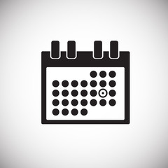 Business calendar on white background icon