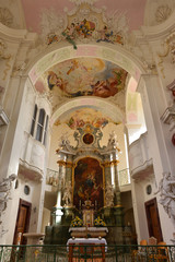Fototapeta na wymiar Innenansicht Schlosskirche Insel Mainau 