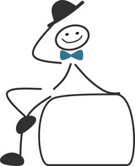 Strichmännchen mit Hut