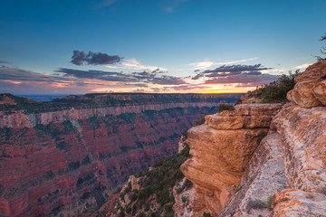 Fototapeta na wymiar Sunset at the North Rim of The Grand Canyon