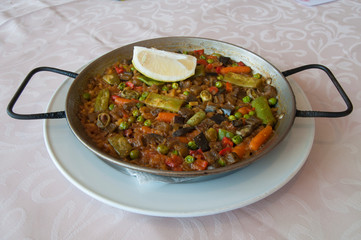 Mediterranean vegetable paella