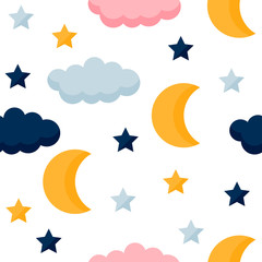 Abstract seamless pattern background. Childish simple application geometric cover for design card, wallpaper, album, scrapbook, holiday wrapping paper, textile fabric, bag print, t shirt etc.