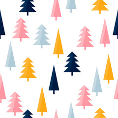 Obraz premium Abstract seamless pattern background. Childish simple application geometric cover for design card, wallpaper, album, scrapbook, holiday wrapping paper, textile fabric, bag print, t shirt etc.