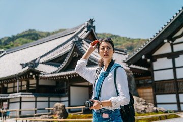 photographer visiting Japanese traditional temple