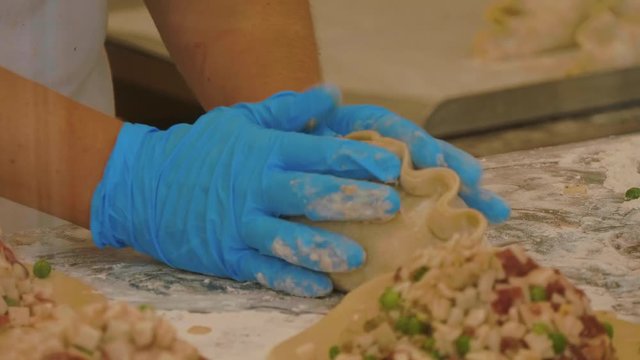 Preparing Original Cornish Pasties - Pasty is a specialty from Cornwall
