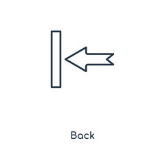 back icon vector