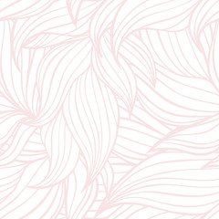 Seamless floral background pattern. Nature theme,leaves, hand - drawn abstract elements. Template for textile,paper, greeting card, postcard design.