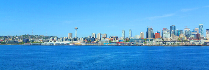 Seattle waterfront on a sunny day