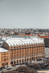 Naklejka premium View from the roof of St. Isaac's Cathedral. Panorama Of St. Petersburg. Architecture and streets