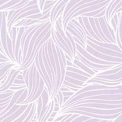 Seamless floral background pattern in pastel colors. Nature theme,leaves, hand - drawn abstract elements.