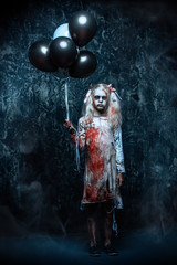 dark background and balloons