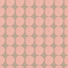 Hand- drawn abstract seamless background pattern. Waves, curls, swirls theme. Vector illustration