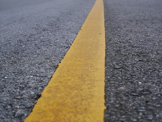 yellow lines on the road