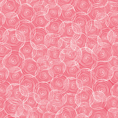 Hand- drawn abstract seamless background pattern. Waves, curls, swirls theme. Vector illustration