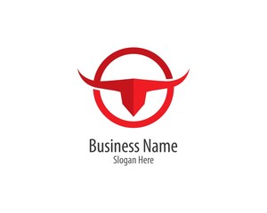 Bull head logo illustration