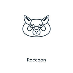raccoon icon vector