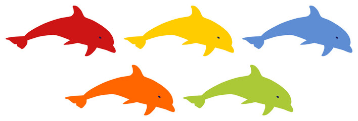 bunte Delfine © thingamajiggs