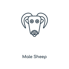 male sheep icon vector