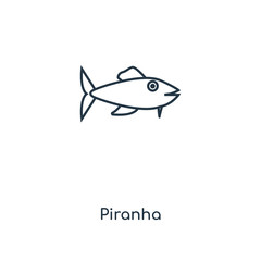 piranha icon vector