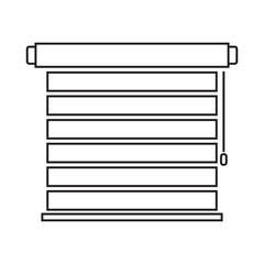 Line icon day-night roller blinds. Vector illustration.