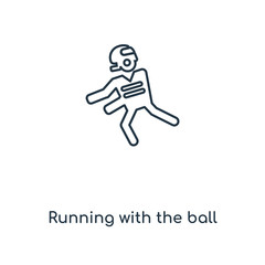 running with the ball icon vector