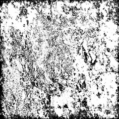 Grunge background abstract black and white. Monochrome texture of dirty surface. Pattern of cracks, chips, scuffs