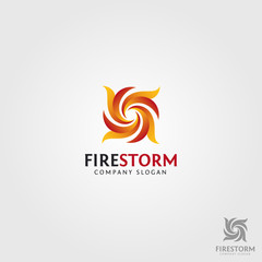 Fototapeta premium Fire Storm Logo Template