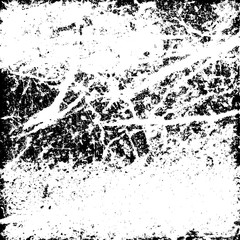 Fototapeta na wymiar Grunge background abstract black and white. Monochrome texture of dirty surface. Pattern of cracks, chips, scuffs