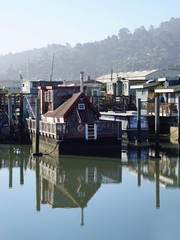 Fototapeta na wymiar Hausboote in Sausalito - San Francisco | USA 