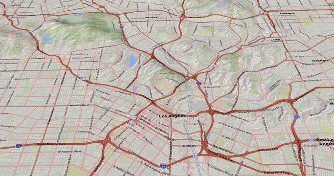 Animated 3D Map of Los Angeles