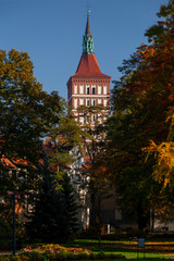 Fototapeta na wymiar Katedra - Aleja Gelsenkirchen - Olsztyn