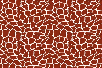 Gordijnen giraf structuurpatroon naadloos herhalend bruin bordeaux wit © dzmitry