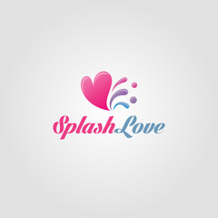 Splash Love - Stylish Heart Logo