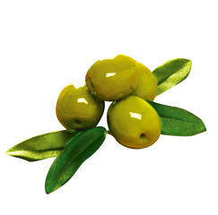 Healthy Olive Cosmetic isolated white background