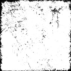 Grunge background abstract black and white. Monochrome texture of dirty surface. Pattern of cracks, chips, scuffs