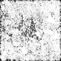 Grunge background abstract black and white. Monochrome texture of dirty surface. Pattern of cracks, chips, scuffs