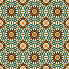 seamless vector colorful arabic geometric traditional pattern. design for tiles, covers, packaging