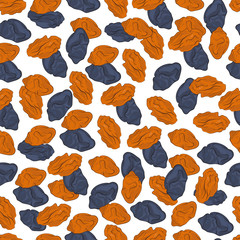 isins. Black and yellow. Background, wallpaper, seamless. Sketch. Dried.