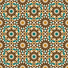 seamless vector colorful arabic geometric traditional pattern. design for tiles, covers, packaging
