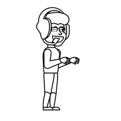 boy with headphone avatar character