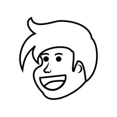 Obraz na płótnie Canvas head of child boy avatar character