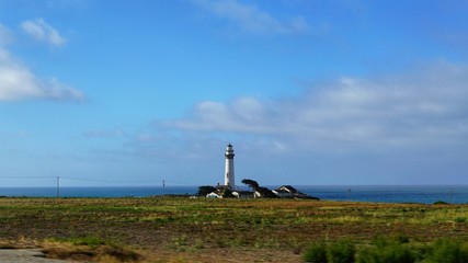 Fototapeta na wymiar Leuchtturm Pazifik Küste | Strand in Kalifornien | USA